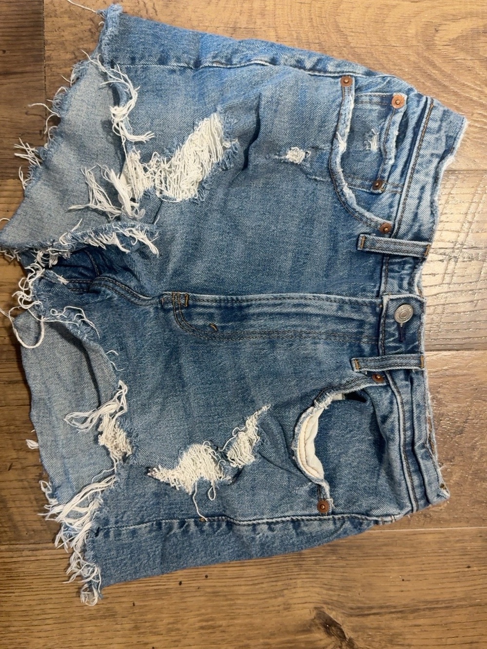 Abercrombie & Fitch Distressed Denim Shorts